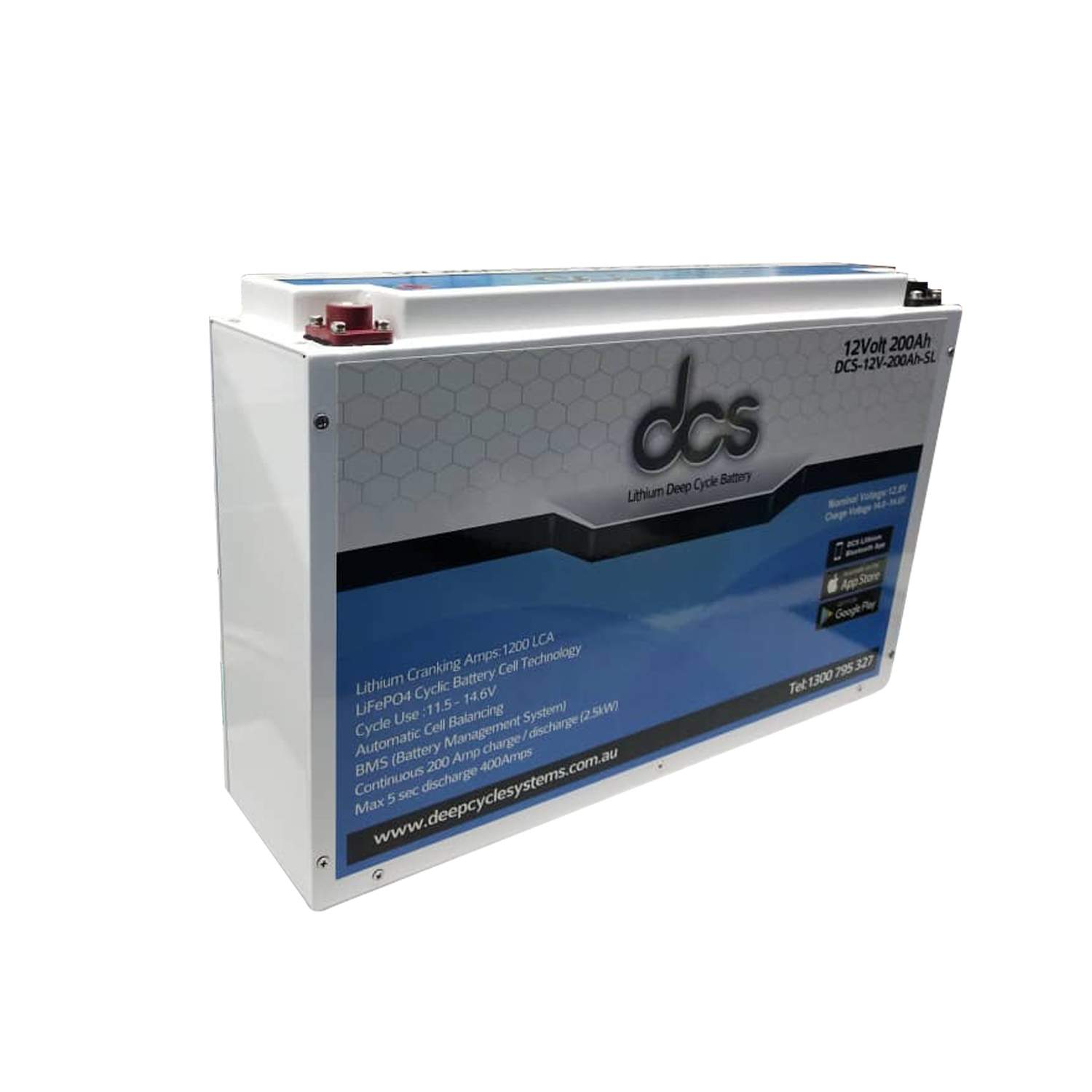 DCS 12V 200Ah Slim Line (Lithium Ion)